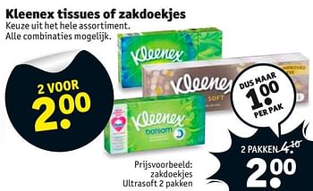 Aanbiedingen Zakdoekjes ultrasoft - Kleenex - Geldig van 24/10/2017 tot 05/11/2017 bij Kruidvat