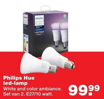 Aanbiedingen Philips hue led-lamp - Philips - Geldig van 30/10/2017 tot 12/11/2017 bij Praxis