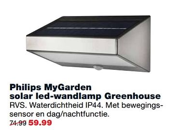 Aanbiedingen Philips mygarden solar led-wandlamp greenhouse - Philips - Geldig van 30/10/2017 tot 12/11/2017 bij Praxis