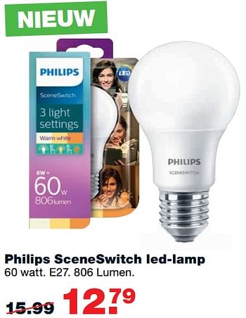 Aanbiedingen Philips sceneswitch led-lamp - Philips - Geldig van 30/10/2017 tot 12/11/2017 bij Praxis