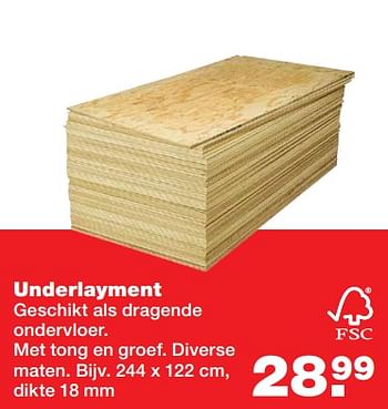 Aanbiedingen Underlayment - Huismerk - Praxis - Geldig van 30/10/2017 tot 12/11/2017 bij Praxis