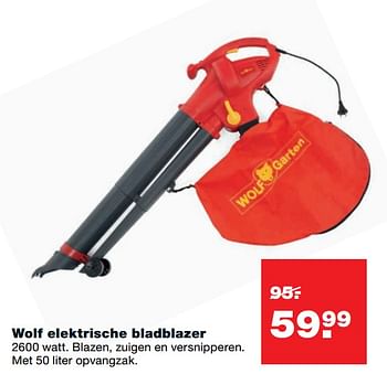 Aanbiedingen Wolf elektrische bladblazer - Wolf Garten - Geldig van 30/10/2017 tot 12/11/2017 bij Praxis