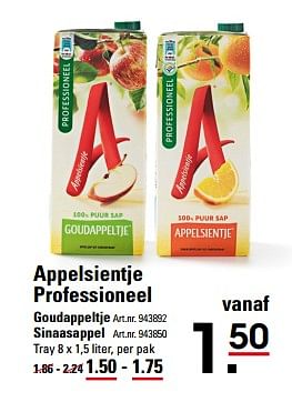 Aanbiedingen Appelsientje professioneel goudappeltje - Appelsientje - Geldig van 26/10/2017 tot 13/11/2017 bij Sligro