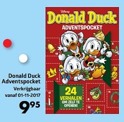 Aanbiedingen Donald duck adventspocket - Disney - Geldig van 26/10/2017 tot 12/11/2017 bij Bruna