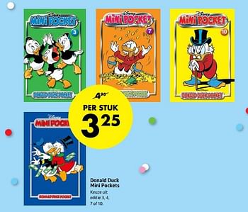 Aanbiedingen Donald duck mini pockets - Disney - Geldig van 26/10/2017 tot 12/11/2017 bij Bruna