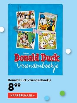 Aanbiedingen Donald duck vriendenboekje - Disney - Geldig van 26/10/2017 tot 12/11/2017 bij Bruna