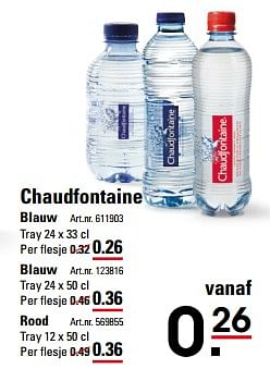 Aanbiedingen Chaudfontaine blauw - Chaudfontaine - Geldig van 26/10/2017 tot 13/11/2017 bij Sligro