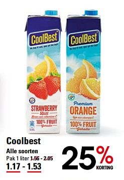 Aanbiedingen Coolbest alle soorten - Coolbest - Geldig van 26/10/2017 tot 13/11/2017 bij Sligro