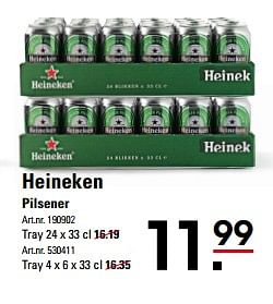 Aanbiedingen Heineken pilsener - Heineken - Geldig van 26/10/2017 tot 13/11/2017 bij Sligro