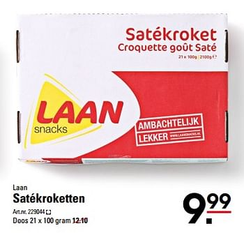 Aanbiedingen Laan satékroketten - LAAN - Geldig van 26/10/2017 tot 13/11/2017 bij Sligro