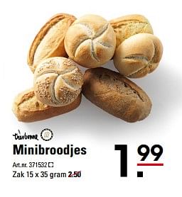 Aanbiedingen Minibroodjes - TRESBONNE - Geldig van 26/10/2017 tot 13/11/2017 bij Sligro