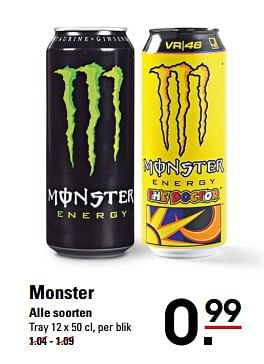 Aanbiedingen Monster alle soorten - Monster - Geldig van 26/10/2017 tot 13/11/2017 bij Sligro