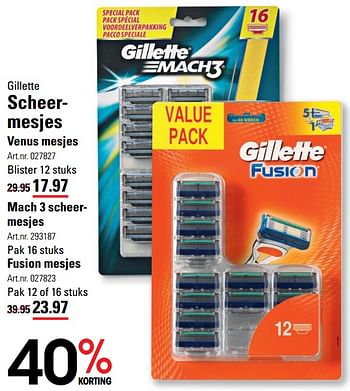 Aanbiedingen Gillette scheermesjes venus mesjes - Gillette - Geldig van 26/10/2017 tot 13/11/2017 bij Sligro