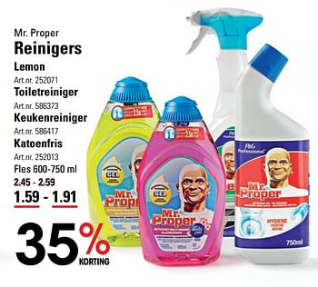 Aanbiedingen Reinigers lemon - Mr. Proper - Geldig van 26/10/2017 tot 13/11/2017 bij Sligro