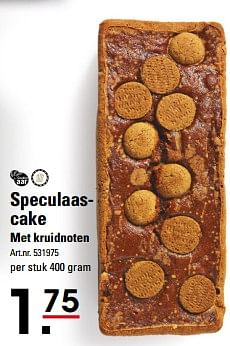 Aanbiedingen Speculaascake met kruidnoten - Gouden Aar - Geldig van 26/10/2017 tot 13/11/2017 bij Sligro