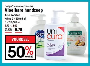 Aanbiedingen Vloeibare handzeep alle soorten - Huismerk - Sligro - Geldig van 26/10/2017 tot 13/11/2017 bij Sligro