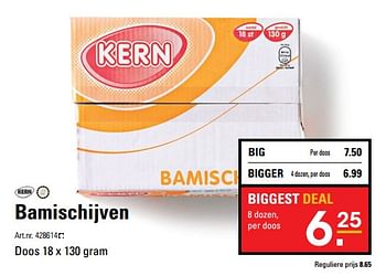 Aanbiedingen Bamischijven - Kern - Geldig van 26/10/2017 tot 13/11/2017 bij Sligro