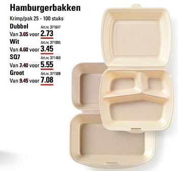 Aanbiedingen Hamburgerbakken Dubbel - Huismerk - Sligro - Geldig van 26/10/2017 tot 13/11/2017 bij Sligro