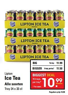 Aanbiedingen Ice tea - Lipton - Geldig van 26/10/2017 tot 13/11/2017 bij Sligro