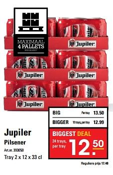 Aanbiedingen Jupiler pilsener - Jupiler - Geldig van 26/10/2017 tot 13/11/2017 bij Sligro