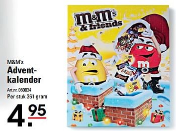 Aanbiedingen Adventkalender - M&amp;M', s - Geldig van 26/10/2017 tot 13/11/2017 bij Sligro