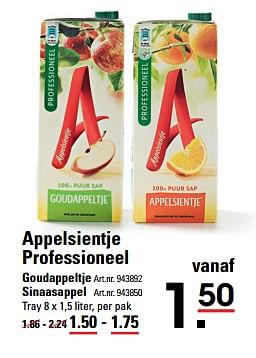 Aanbiedingen Appelsientje professioneel goudappeltje - Appelsientje - Geldig van 26/10/2017 tot 13/11/2017 bij Sligro