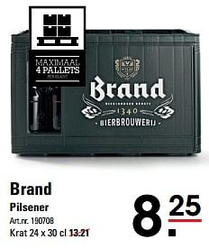 Aanbiedingen Brand pilsener - remote_pf_nl.BRAND - Geldig van 26/10/2017 tot 13/11/2017 bij Sligro