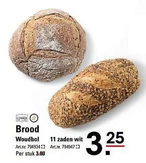 Aanbiedingen Brood woudbol - Lamber - Geldig van 26/10/2017 tot 13/11/2017 bij Sligro