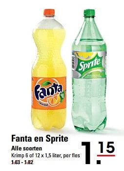 Aanbiedingen Fanta en sprite alle soorten - Huismerk - Sligro - Geldig van 26/10/2017 tot 13/11/2017 bij Sligro