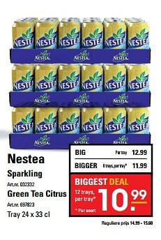 Aanbiedingen Nestea sparkling - Nestea - Geldig van 26/10/2017 tot 13/11/2017 bij Sligro