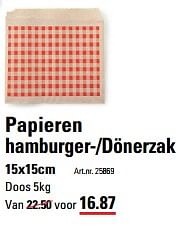 Aanbiedingen Papieren hamburger--dönerzak - Huismerk - Sligro - Geldig van 26/10/2017 tot 13/11/2017 bij Sligro