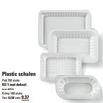 Aanbiedingen Plastic schalen - Takedis - Geldig van 26/10/2017 tot 13/11/2017 bij Sligro