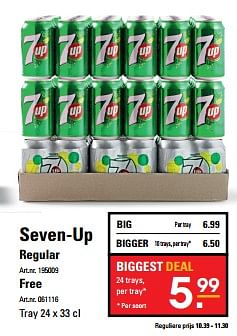 Aanbiedingen Seven-up regular - 7-Up - Geldig van 26/10/2017 tot 13/11/2017 bij Sligro