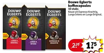 Aanbiedingen Douwe egberts koffiecapsules - Douwe Egberts - Geldig van 31/10/2017 tot 05/11/2017 bij Kruidvat