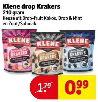 Aanbiedingen Klene drop krakers - Klene - Geldig van 31/10/2017 tot 05/11/2017 bij Kruidvat