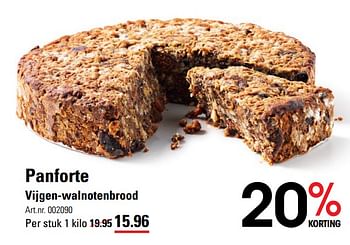 Aanbiedingen Panforte vijgen-walnotenbrood - Huismerk - Sligro - Geldig van 26/10/2017 tot 13/11/2017 bij Sligro