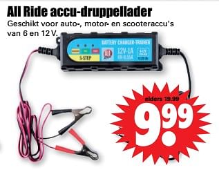 Aanbiedingen All ride accu-druppellader - Allride - Geldig van 29/10/2017 tot 04/11/2017 bij Lekker Doen