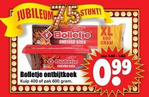 Aanbiedingen Bolletje ontbijtkoek - Bolletje - Geldig van 29/10/2017 tot 04/11/2017 bij Lekker Doen