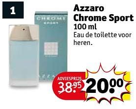 Aanbiedingen Azzaro chrome sport eau de toilette voor heren - Azzaro - Geldig van 31/10/2017 tot 05/11/2017 bij Kruidvat