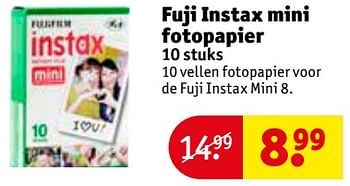 Aanbiedingen Fuji instax mini fotopapier - Fujifilm - Geldig van 31/10/2017 tot 05/11/2017 bij Kruidvat