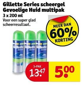 Aanbiedingen Gillette series scheergel gevoelige huid multipak - Gillette - Geldig van 31/10/2017 tot 05/11/2017 bij Kruidvat
