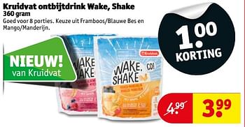 Aanbiedingen Kruidvat ontbijtdrink wake, shake - Huismerk - Kruidvat - Geldig van 31/10/2017 tot 05/11/2017 bij Kruidvat