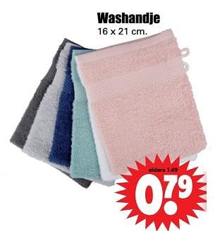 Aanbiedingen Washandje - Huismerk - Dirk - Geldig van 29/10/2017 tot 04/11/2017 bij Lekker Doen