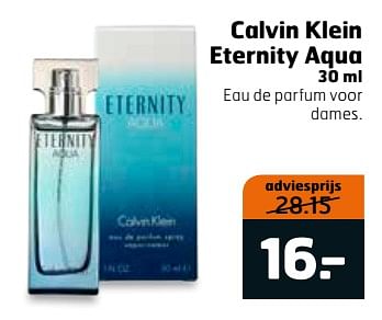 Aanbiedingen Calvin klein eternity aqua - Calvin Klein - Geldig van 31/10/2017 tot 12/11/2017 bij Trekpleister
