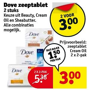 Aanbiedingen Zeeptablet cream oil - Dove - Geldig van 31/10/2017 tot 05/11/2017 bij Kruidvat