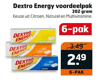 Aanbiedingen Dextro energy voordeelpak - Dextro Energy - Geldig van 31/10/2017 tot 12/11/2017 bij Trekpleister