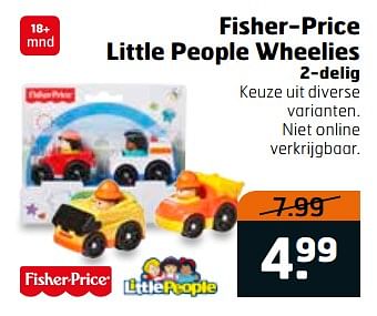 Aanbiedingen Fisher-price little people wheelies - Fisher-Price - Geldig van 31/10/2017 tot 12/11/2017 bij Trekpleister