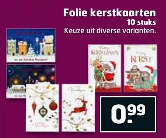 Aanbiedingen Folie kerstkaarten - Huismerk - Trekpleister - Geldig van 31/10/2017 tot 12/11/2017 bij Trekpleister