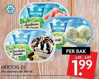 Aanbiedingen Hertog ijs - Hertog - Geldig van 02/11/2017 tot 05/11/2017 bij Deka Markt