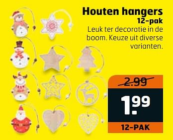 Aanbiedingen Houten hangers - Huismerk - Trekpleister - Geldig van 31/10/2017 tot 12/11/2017 bij Trekpleister